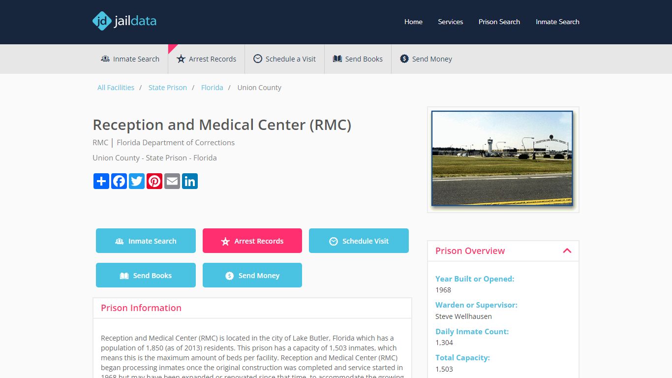 Reception and Medical Center (RMC) Inmate Search and Prisoner Info ...